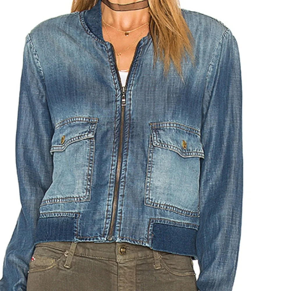Anthropologie Blue Jean Jacket - Picture 2 of 5